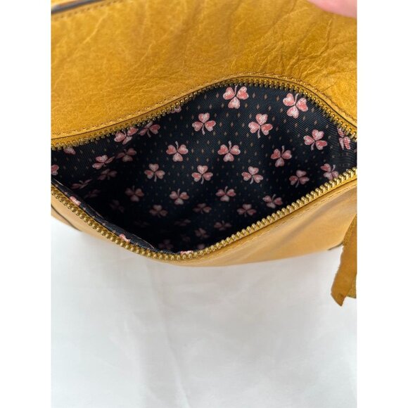 Lucky Brand Baldwin Crossbody Crossbody Bag Shoulder Bag Distressed Boho Mustard - Picture 12 of 16